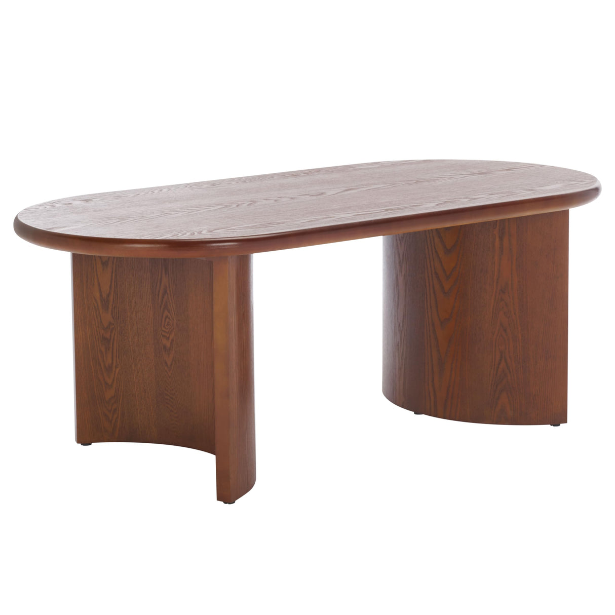 SAFAVIEH Home Collection Osai Walnut Brown Oval Top Coffee Table (Fully Assembled)