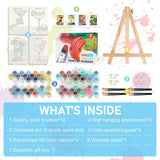 4 Pack Framed Paint by Numbers Kit for Adults with Wooden Easel, Retro Cocktail Easy Paint by Numbers with Frame for Beginners, Adult Paint by Number Kits Framed Canvas for Home Decor Gift 8x12 Inch Offito