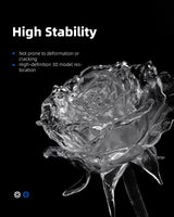 Inslogic Clear 3D Printer Resin, Yellowing & Blue Tint Resistant, Highly Transparent & High Precision & High Stability, 405nm UV-Curing Resin for LCD/DLP/SLA 3D Printing (Clear, 1kg) Inslogic