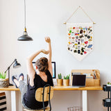 Beclumas 2 Pack Sublimation Blanks Pin Display Banner Enamel Pin Wall Display Banner Pin Display Pennant Wall Hanging Brooch Jewelry Storage Case Blank Hanging Flag Banner for Room Decor Beclumas