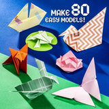 BRYTE Ultimate Rainbow Origami Kit with 450 Fun Colorful Papers, Gift-Ready Crafts for Girls Kids Ages 8-12 BRYTE