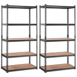 VEVOR Storage Shelving Unit, 5-Tier Adjustable, 2000 lbs Capacity, Heavy Duty Garage Shelves Metal Organizer Utility Rack, 2 Pack, 36" L x 18" W x 72" H VEVOR