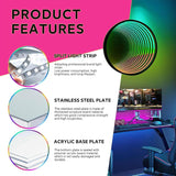 3D Mirror Tunnel Light, Infinity Mirror Tunnel Lamp, Infinity Square Mirror, Sensory Mirror Tunnel Night Light, LED Infinity Mirror Tunnel Lamp, Infinity Lamp Tunnel Mirrors Wall,Circle-30cm Generic