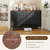 Letaya 6 Door Metal Storage Cabinet with Adjustable Shelf,Black Metal Locker Accent Storage Cabinet for Office,Music Studio,Entryway and Hallway Letaya