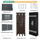 COBIZI Heavy Duty 10x30 Party Tent, Commercial 10x30 pop up Canopy for Parties Waterproof Gazebos with 8 Sidewalls, All Season Wind & Waterproof UPF50+,Stable Thickened Frame COBIZI