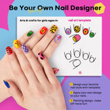 Tomons Nail Polish Set Non Toxic Kids Nail Polish Kit for Kids Ages 7-12, Birthday Gifts for 6 7 8 9 10 11 12 Year Girl, Glitter, Sequins, Stickers, Nail Art Kit Tools- 8 Colors Tomons