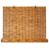VELLOW Retro Bamboo Roll-Up Shades - Cordless Decorative Blinds for Indoor & Outdoor Privacy VELLOW