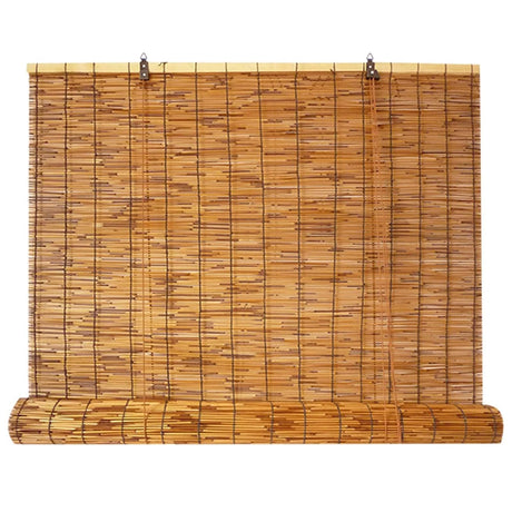 VELLOW Retro Bamboo Roll-Up Shades - Cordless Decorative Blinds for Indoor & Outdoor Privacy VELLOW