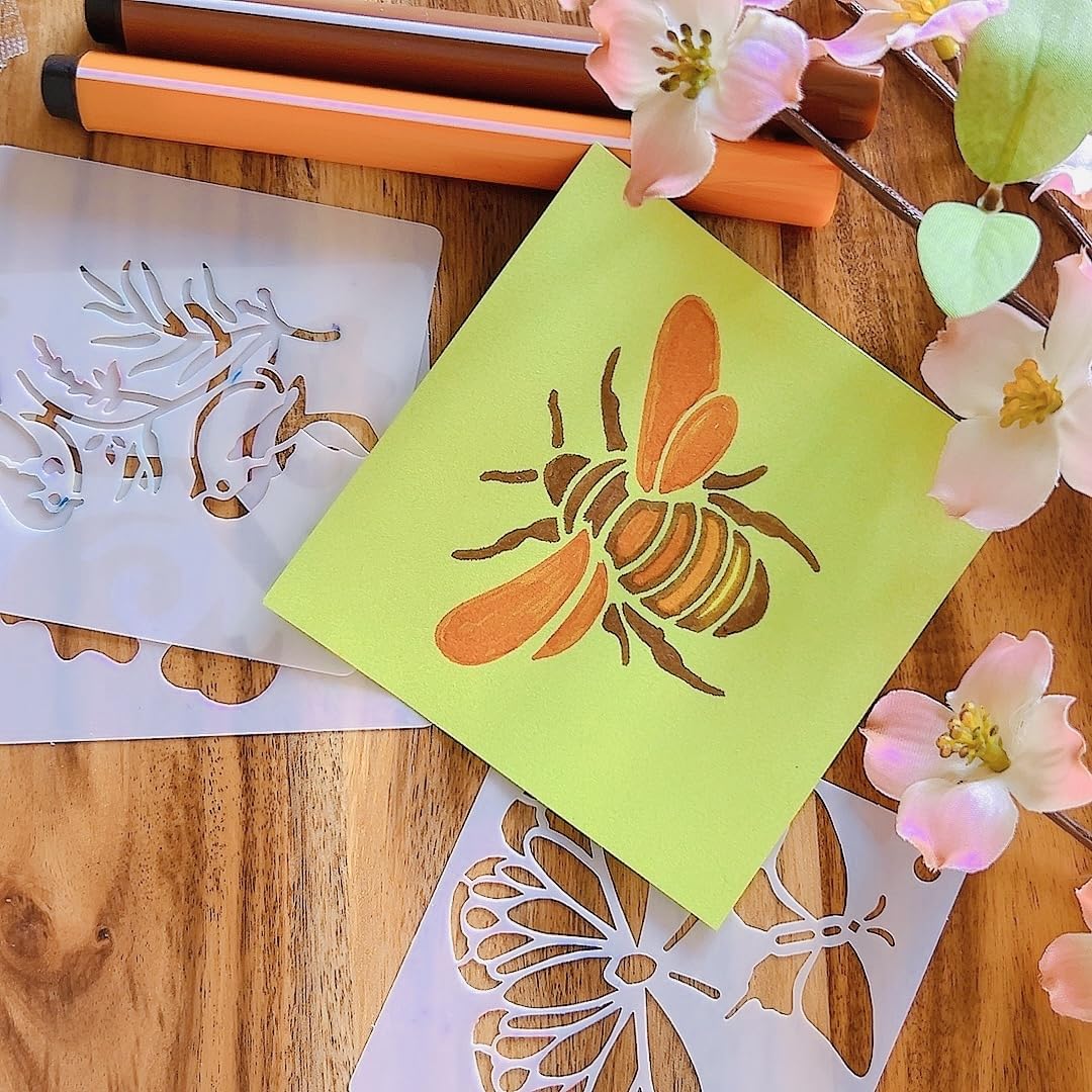 Felixcraft Stencils for Painting, 80PCS 3 Inch Plastic Small Stencils for Crafts Reusable, Rock Painting Stencils, Various Painting Stencils for Home Decor & DIY Projects Felixcraft