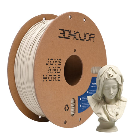 3DHoJor Matte PLA Filament 1.75mm Light Khaki, PLA 3D Printer Filament, 1kg Spool (2.2lbs) PLA Filament, Fit Most FDM 3D Printer 3DHoJor