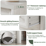 Farmhouse White Night Stands Set of 2, Bedside Tables Nightstands with 2 Drawers Storage, 22.8" Large Rustic Wood Night Stand, Bed Side Table for Bedroom Living Room Sofa Couch Office Standifurno