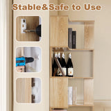 Modern 5-Tier Corner Bookshelf by tonchean - 69" Tall Free-Standing Wooden Storage Solution for Home & Office tonchean