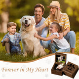 iDIY Personalized Dog Memorial Gifts, Pet Memorial Gifts for Dogs or Cats, Pet Hair Keepsake Box, Wooden Pet Fur Ashes Memorial Box, Pet Loss Sympathy Gift for Dogs Cats iDIY