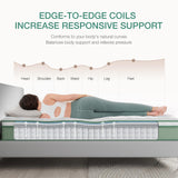 Novilla Queen Mattress, 12 Inch Hybrid Mattress, Gel Memory Foam with Individual Pocket Springs for a Peaceful Sleep, Queen Size Mattress with Quilted Cover Novilla