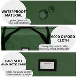 OurWarm Christmas Tree Storage Bag Extra Large Heavy Duty Storage Containers with Reinforced Handles Zipper for 7.5ft Artificial Tree, 50" x 15" x 20" 600D Oxford Xmas Holiday Tree Storage Bag, Green OurWarm
