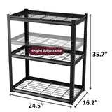 VDEVY Garage Shelving Heavy Duty 3-Tier Storage Shelves Metal Shelving 2000LBS Garage Shelves Adjustable Metal Shelf for Kitchen Warehouse Pantry Closet,24" W x 16" D x 36" H VDEVY