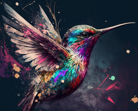 TUMOVO Paint by Numbers for Adults, Oil Painting Hummingbird Acrylic Paint by Numbers, Easy Paint by Numbers for Beginners, Watercolor Painting by Numbers for Home Decor, 16x20 Inch TUMOVO