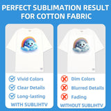 Srunffe Clear HTV Vinyl for Sublimation, 12" X 6FT Upgraded Sublimation Vinyl - Wash Durable Clear Dye Sub HTV for Light-Colored Cotton Fabric(Matte & Glossy) (Clear HTV Matte (White)) Srunffe