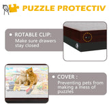 Jigsaw Puzzle Table 1500pcs, Adjustable Five Up Angles Puzzle Table with Drawers,Puzzle Board with Drawers,Puzzle Tables for Adults RAGOZONERY