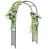 S AFSTAR 7.2Ft/86 Inches Metal Arch, Outdoor Garden Arch for Various Climbing Plant Flower, Wedding Backdrop Stand Arch Arbor for Wedding Garden Bridal Party Festival Decoration, Easy-to-Assemble S AFSTAR