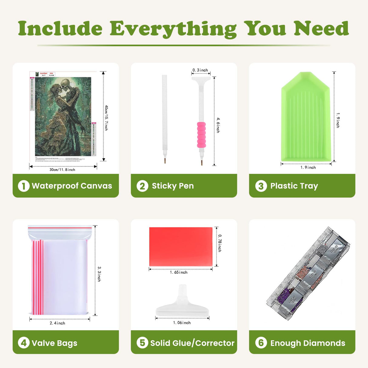 SENQAO Skull Diamond Art Kits for Adults, Halloween Skull Love DIY 5D Diamond Painting Kits Full Drill Diamond Dots Paintings with Diamonds Gem Art and Crafts Home Decor 12x16inch SENQAO