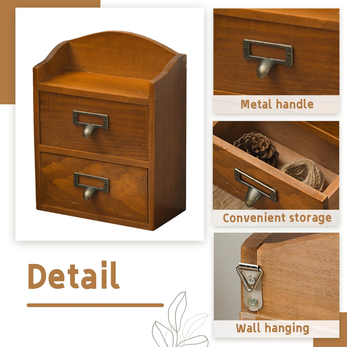 QoTang Floating Nightstand Shelf with Drawer Rustic Wood Floating Wall Drawers Bedside Shelf Wall Mounted Nightstand Floating Shelf for Living Room Bedroom Bed Side Table Night Stand Storage Display QoTang