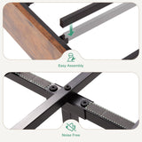 Novilla Twin Bed Frames for Kids with Charging Station and LED Lights, Upholstered Headboard with Storage Shelves, Heavy Duty Metal Slats, No Box Spring Needed, Easy Assembly Novilla