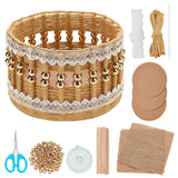 FREEBLOSS Macrame Cord Woven Basket Kit for Beginners Storage Basket DIY Storage Bins Basket Making Supplies DIY Basket Organizer for Bedroom FREEBLOSS