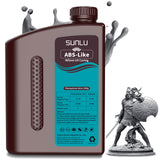 SUNLU 2000G ABS Like Resin for 3D Printer, 405nm UV Curing Photopolymer Rapid 3D Resin for 2K 4K 6K 8K LCD/DLP/SLA 3D Printers, Non-Brittle & High Precision & Low Shrinkage, 2KG, Dark Grey SUNLU