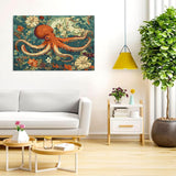 Auremi Octopus Paint by Number Kits for Adults,Animal Paint by Number on Canvas with Frame DIY Painting with Number Acrylic Oil Paint Kits for Home Decor 8x12 Inch Auremi