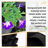 Hanging Planting Grow Bags, 90 Pockets Wall Planter Wall Mounted Grow Bag Outdoor Indoor Gardening Vertical Greening Flower Container, Planting Bags Storage Bags(1.1 m × 1.1 m, Black) LITLANDSTAR