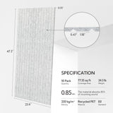 Olanglab Acoustic Wall Panels 10 Pack, 48 x 24 per Acoustic Panels Sound Absorbing, Decorative Sound Panels for Home Studio and Office, Silver Gray Olanglab