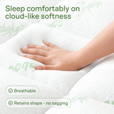 Ultra Soft Full Size Mattress Topper - Viscose Made from Bamboo Pillow Top Mattress Pad for Back Pain Relief - Naturally Cooling for Hot Sleepers, Green Niagara Sleep Solution