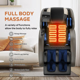 Massage Chairs Full Body, Zero Gravity Massage Chairs with Auto Modes, Airbag Massage, 6 Fix Point Rollers, Foot Massage, Heating, Touch Screen Controller, Home Relaxation Recliner with Massage Msutree