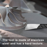 EVOULTES Upgraded 3D Printer Scraper Tool, Polished Stainless Metal 3D Printer Spatula for Model Removal Safety, Professional 3D Printing Accessories Without Damage Building Bed EVOULTES