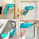 X-YEAH Small Electric Screwdriver, 3.7V Rechargeable Cordless Screwdriver with LED Light, Electric Screwdriver Kit Includes 45pcs Bit Set, USB Charging Cable, Carrying Case X-YEAH