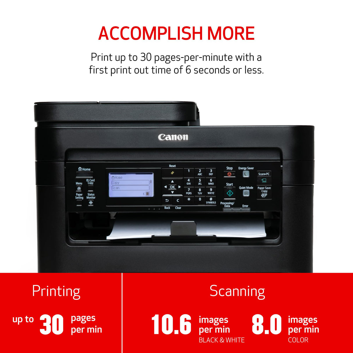 Canon imageCLASS MF264dw II Wireless Monochrome Laser Printer, Print, Copy and Scan, Auto Document Feeder, Black Canon