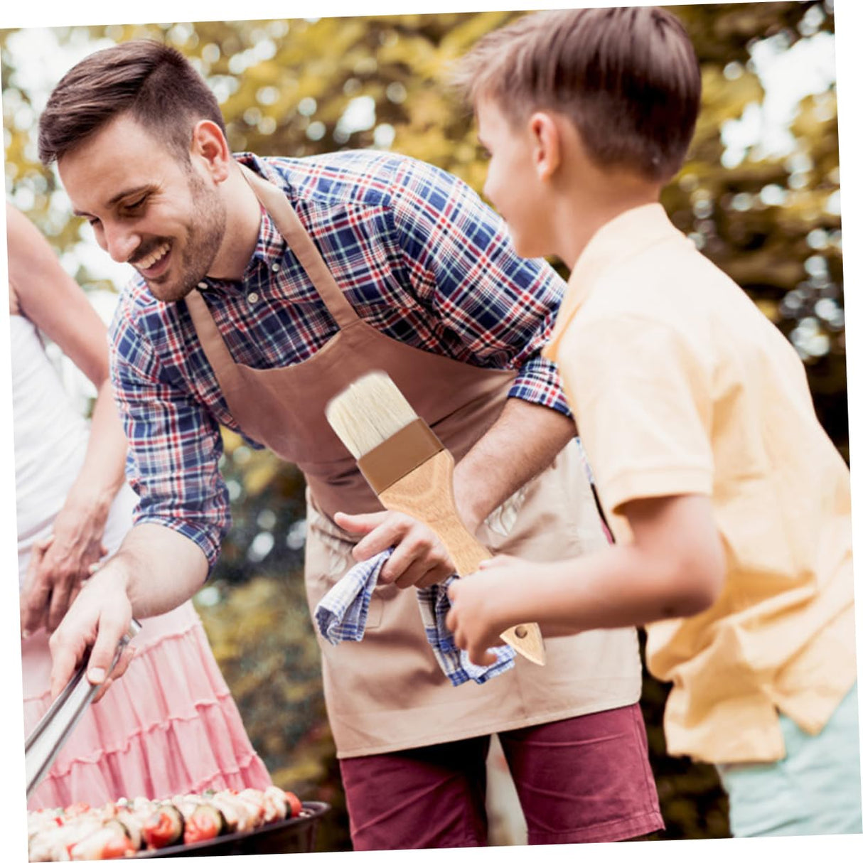 LIOOBO 3pcs Spreading Oil Brush Cooking Brush Basting Brush Wood Bristle Brush Household Oil Brush Pastry Brush for Baking Grill Brush Bbq Brush Bristle Hair Paint Brush To Bake LIOOBO