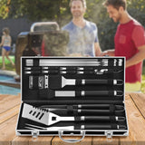 Grilljoy BBQ Accessories Grill Tools Set - 22PCS Stainless Steel Barbecue Grill Accessories for Outdoor Grill with Black Aluminum Case - Grilling Gifts for Men Dad -Grill Tools Kit grilljoy