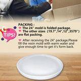 24" Inch Resin Table Molds,Extra Large Round Silicone Molds for Epoxy Resin Table Top Epoxy Mold,for River Table,Coffee Table,Cutting Board,DIY Resin Art,Home Decoration SIMEIQI