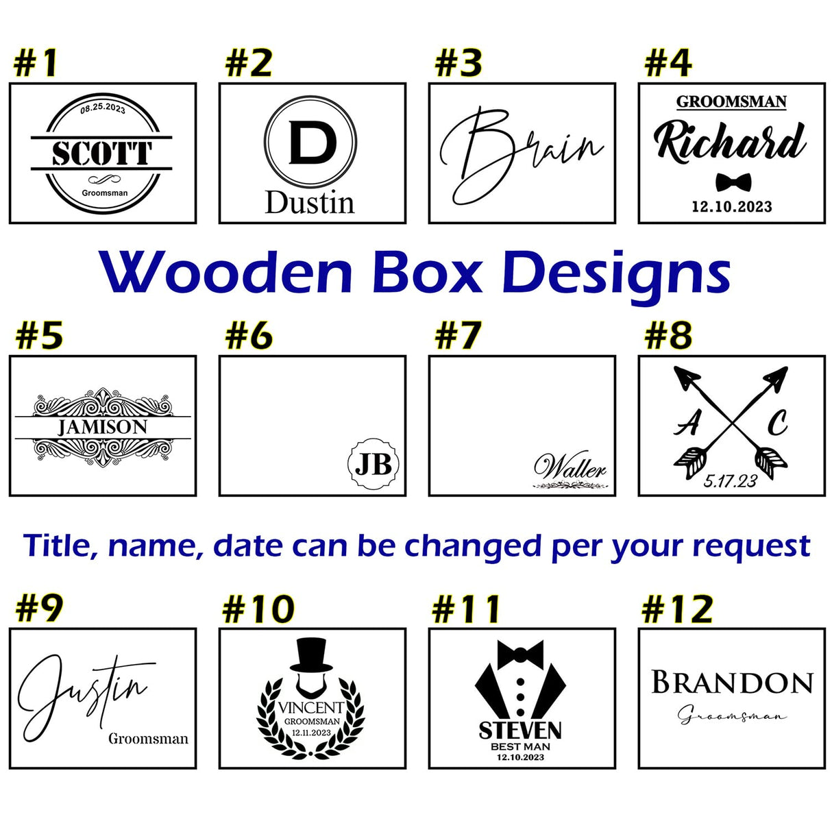 Personalized Walnut Wood Wooden Date Watch, Groomsmen Gift, Mens Gift, Mens Watch, Watches for Men Generic