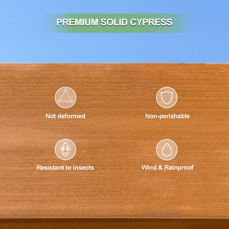 Outdoor Pergola 10x12 FT Wooden Pergola Gazebo - 100% Sturdy Solid Wood Outdoor Gazebo for Backyard, Patio, Deck, Lawn Backyard Pergola Waterproof & Windproof Outdoor Garden Shelter for Year-Round Use RocVanc