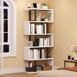 YITAHOME Tall Bookshelf Modern Book Shelf 6 Tier Bookcase, Open Display Storage Rack Shelves for Living Room/Bedroom/Home/Office/Kitchen, White YITAHOME