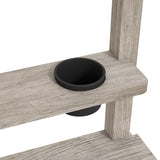 Outsunny Wooden Sandbox, Kids Sand Pit with Liner, Kitchen Design, Sink, Outdoor Children Play Equipment for 3-7 Years Old, 61" x 31.5" x 24", Gray Outsunny