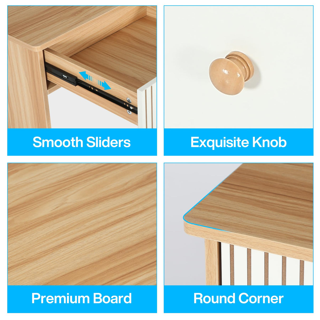 Tribesigns Computer Desk with 4 Drawers, 51-Inch Home Office Desks with Storage, Modern Wooden Executive Desk Study Writing Table Workstation for Small Space, Bedroom Tribesigns