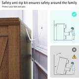 LDTTCUK Dresser for Bedroom with 7 Deep Drawers, Modern Dresser with Charging Station 7 Chest of Drawers, Wood Storage Organizer Dresser, Nursery Dresser for Living Room, Hallway, Natural Oak LDTTCUK