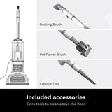 Shark Upright Vacuum, Navigator Lift-Away with Swivel Steering, HEPA Filter, XL Dust Cup, Pet Power, Dusting Brush, and Crevice Tool, Perfect for Pet Hair, White/Silver, NV356E Shark