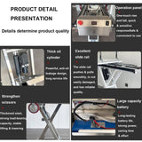 Hydraulic Lifting Platform, Electic Single Scissor Lift Table with 4 Wheels, Hydraulic Lift Table Cart, 300kg Capacity, 38.6" Lifting Height XQZMZSCP