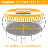 HMOCK Trampoline Shade Cover 16 Ft Round with Air Vent Anti-UV No Standing Water Suitable for 16Ft Round Trampoline Accessories 16ft Yellow HMOCK