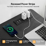 GTRACING 4 Legs Standing Desk with Dual Motor, 55 x 28 Inch Adjustable Height Desk with Power Outlets & LED Lights, Home Office Computer Workstation Sit Stand Up Desk with 3 Memory Preset GTRACING